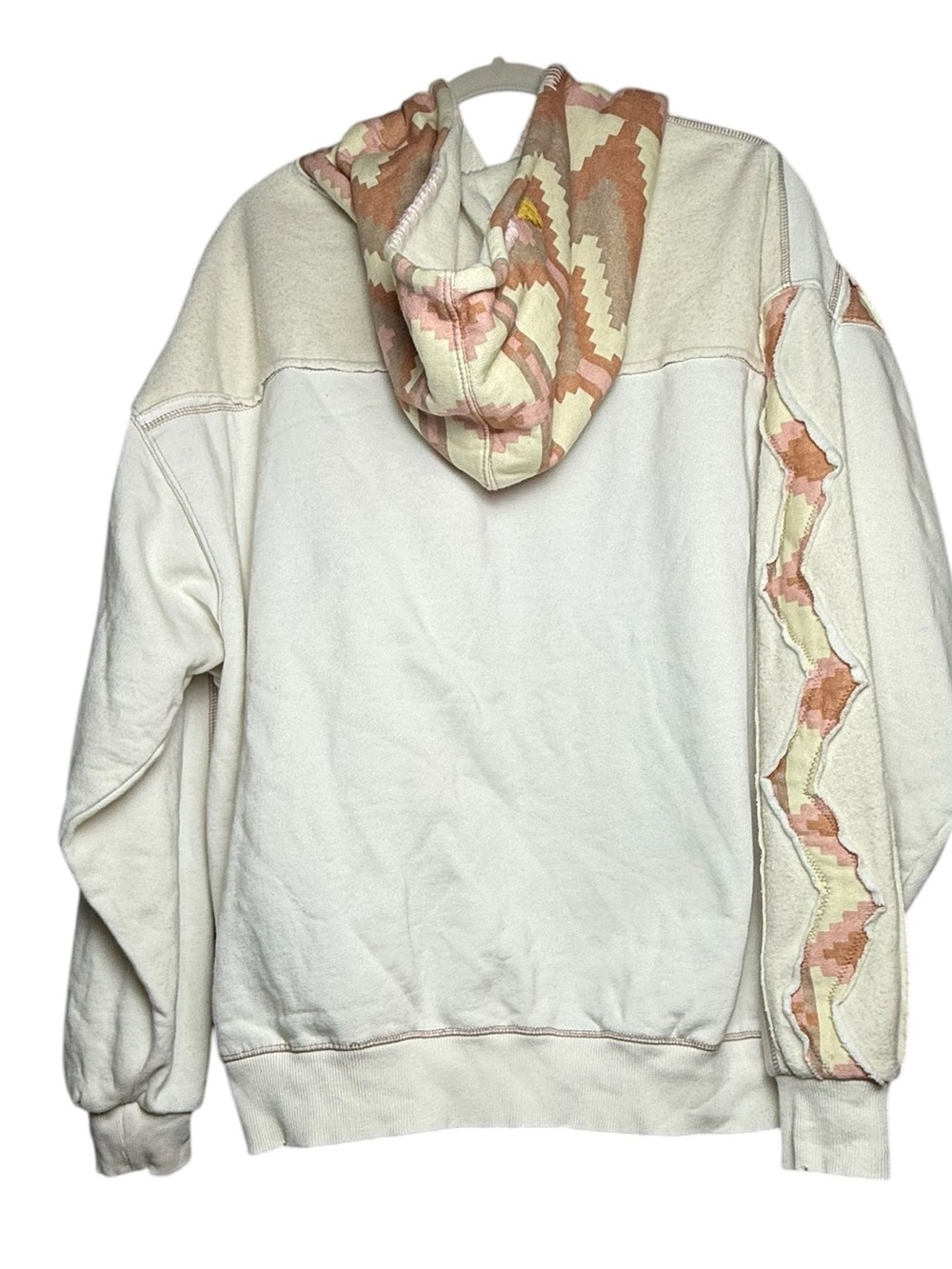 Free People We The Free It’s A Vibe Oversized Embroidered Hoodie Distressed S - Picture 3 of 11